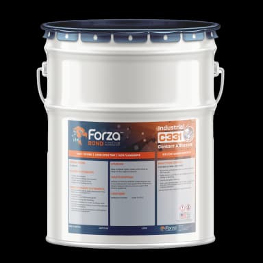 Five gallon pail of ForzaBOND C331 industrial adhesive