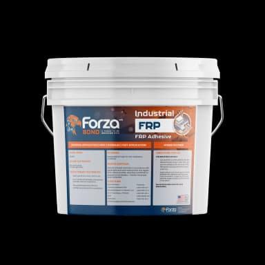 Pail of FRP fiberglass reinforced plastic industrial adhesive