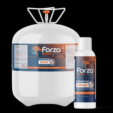 Canister and aerosol of ForzaBOND IC946 industrial adhesive