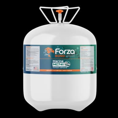 Canister of ForzaBOND MC741 marine industrial adhesive