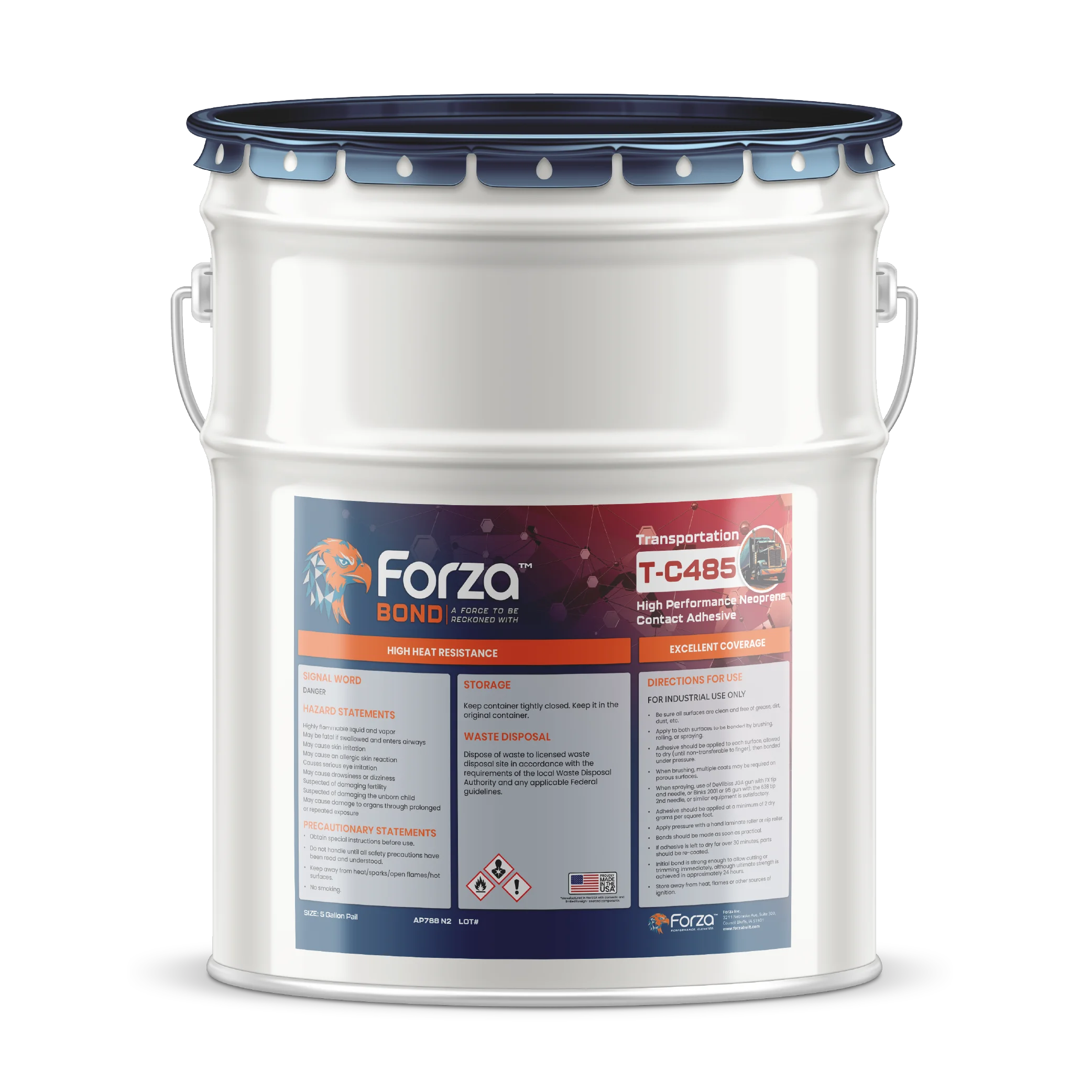 T-C485 - Premium High Temp Neoprene Contact Adhesive